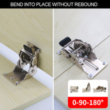Load image into Gallery viewer, Iron Folding Support Frame Self-Locking Hinge Table Leg Fittings Gussets for Folding Legs 180 Degree Folding Hinge Hardware Tool
