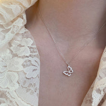 Load image into Gallery viewer, Hollow Butterfly Sparkling Pendant Necklace Fashionable Versatile Alloy Collar Chain Necklace Women Jewelry
