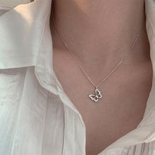 Load image into Gallery viewer, Hollow Butterfly Sparkling Pendant Necklace Fashionable Versatile Alloy Collar Chain Necklace Women Jewelry
