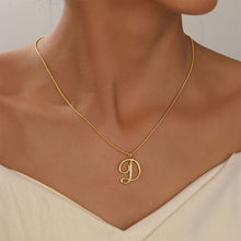 Load image into Gallery viewer, Minimalist Creative Letter Pendant Necklace Fashionable Alloy Letter Necklace Women Collarbone Chain Jewelry

