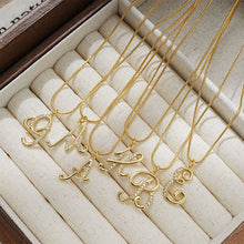 Load image into Gallery viewer, Minimalist Creative Letter Pendant Necklace Fashionable Alloy Letter Necklace Women Collarbone Chain Jewelry
