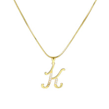 Load image into Gallery viewer, Minimalist Creative Letter Pendant Necklace Fashionable Alloy Letter Necklace Women Collarbone Chain Jewelry
