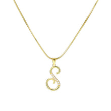 Load image into Gallery viewer, Minimalist Creative Letter Pendant Necklace Fashionable Alloy Letter Necklace Women Collarbone Chain Jewelry
