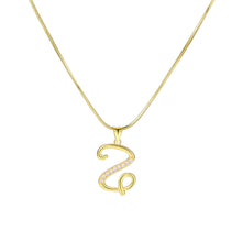 Load image into Gallery viewer, Minimalist Creative Letter Pendant Necklace Fashionable Alloy Letter Necklace Women Collarbone Chain Jewelry
