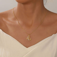 Load image into Gallery viewer, Minimalist Creative Letter Pendant Necklace Fashionable Alloy Letter Necklace Women Collarbone Chain Jewelry
