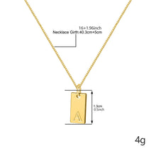 Load image into Gallery viewer, Creative Letter Block Pendant Necklace Fashionable Simple Alloy Letter Necklace Clavicle Chain Women Jewelry Accessory
