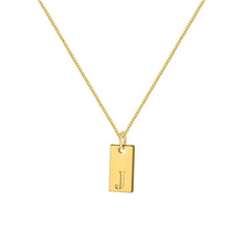 Load image into Gallery viewer, Creative Letter Block Pendant Necklace Fashionable Simple Alloy Letter Necklace Clavicle Chain Women Jewelry Accessory
