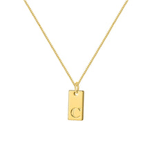 Load image into Gallery viewer, Creative Letter Block Pendant Necklace Fashionable Simple Alloy Letter Necklace Clavicle Chain Women Jewelry Accessory
