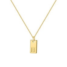 Load image into Gallery viewer, Creative Letter Block Pendant Necklace Fashionable Simple Alloy Letter Necklace Clavicle Chain Women Jewelry Accessory
