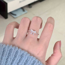 Load image into Gallery viewer, Cute Versatile Bowknot Ring Opening Adjustable Alloy Ring Niche Simple Sweet Ring Women Jewelry Accessory
