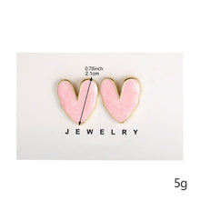 Load image into Gallery viewer, Simple Retro Heart-shaped Earrings Fashionable Niche Alloy Dripping Oil Earrings Ear Studs Women Ear Jewelry
