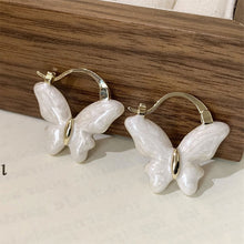 Load image into Gallery viewer, White Glazed Butterfly Earrings Exquisite Fashionable Alloy Earrings Ear Studs Women Ear Jewelry Accessories
