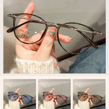 Load image into Gallery viewer, Color Changing Anti Blue Light Glasses Circular Glasses Frame Comfortable Outdoor Sunglasses For Women
