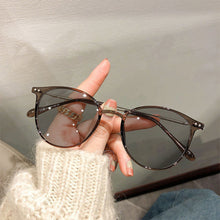 Load image into Gallery viewer, Color Changing Anti Blue Light Glasses Circular Glasses Frame Comfortable Outdoor Sunglasses For Women
