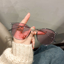 Load image into Gallery viewer, Color Changing Anti Blue Light Glasses Circular Glasses Frame Comfortable Outdoor Sunglasses For Women
