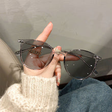 Load image into Gallery viewer, Color Changing Anti Blue Light Glasses Circular Glasses Frame Comfortable Outdoor Sunglasses For Women
