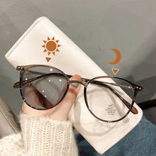 Load image into Gallery viewer, Color Changing Anti Blue Light Glasses Circular Glasses Frame Comfortable Outdoor Sunglasses For Women
