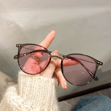 Load image into Gallery viewer, Color Changing Anti Blue Light Glasses Circular Glasses Frame Comfortable Outdoor Sunglasses For Women
