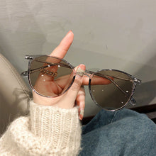 Load image into Gallery viewer, Color Changing Anti Blue Light Glasses Circular Glasses Frame Comfortable Outdoor Sunglasses For Women
