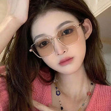Load image into Gallery viewer, Fashion Square Glasses Frame Color Changing Anti Blue Light Glasses Lightweight Outdoor Sunglasses For Women
