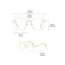 Load image into Gallery viewer, Retro Versatile Irregular Small Frame Glasses Anti Blue Light Metal Frame Transparent Glasses for Women
