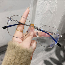 Load image into Gallery viewer, Retro Versatile Irregular Small Frame Glasses Anti Blue Light Metal Frame Transparent Glasses for Women
