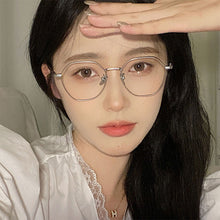 Load image into Gallery viewer, Retro Versatile Irregular Small Frame Glasses Anti Blue Light Metal Frame Transparent Glasses for Women
