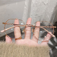 Load image into Gallery viewer, Retro Versatile Irregular Small Frame Glasses Anti Blue Light Metal Frame Transparent Glasses for Women
