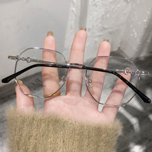 Load image into Gallery viewer, Retro Versatile Irregular Small Frame Glasses Anti Blue Light Metal Frame Transparent Glasses for Women
