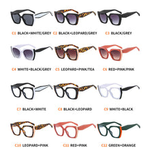 Load image into Gallery viewer, Fashionable Color Blocking Frame Sunglasses Gradient Lenses UV Protection Outdoor Sunglasses for Women Men
