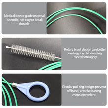 Load image into Gallery viewer, 118ft/197ft Green Car Drain Dredge Cleaning Scrub Brush Auto Sunroof Long Hoses Detailing Cleaning Tool Spiral Cleaning Brush Drain Cleaner
