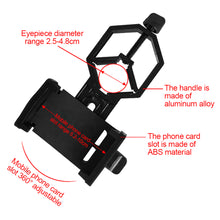 Load image into Gallery viewer, 1PC Universal Telescope Connect Mobile Phone Camera Holder Plastic Multi-Purpose Mobile Phone Photo Folder Telescope Accessories
