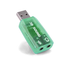 Load image into Gallery viewer, 1PC Portable 7.1USB External Independent Sound Card 3D No-Drive Usb Sound Card 5.1 Channel CM108 Audio Adapter New Speaker Interface For Laptop

