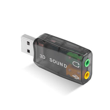 Load image into Gallery viewer, 1PC Portable 7.1USB External Independent Sound Card 3D No-Drive Usb Sound Card 5.1 Channel CM108 Audio Adapter New Speaker Interface For Laptop
