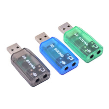 Load image into Gallery viewer, 1PC Portable 7.1USB External Independent Sound Card 3D No-Drive Usb Sound Card 5.1 Channel CM108 Audio Adapter New Speaker Interface For Laptop
