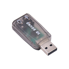 Load image into Gallery viewer, 1PC Portable 7.1USB External Independent Sound Card 3D No-Drive Usb Sound Card 5.1 Channel CM108 Audio Adapter New Speaker Interface For Laptop
