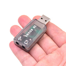 Load image into Gallery viewer, 1PC Portable 7.1USB External Independent Sound Card 3D No-Drive Usb Sound Card 5.1 Channel CM108 Audio Adapter New Speaker Interface For Laptop
