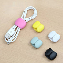 Load image into Gallery viewer, 1PC/5PCS Colorful Data Cable Organizer Earphone Charging Cable Storage Buckle Multifunctional Desktop Cable clamp
