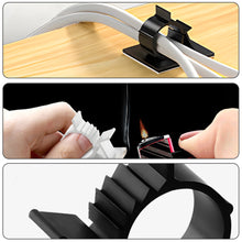 Load image into Gallery viewer, 10PCS Wire Fixing Seat With 3M Adhesive Wire Cable Data Line Fixer Adjustable Cable Organizer For Car PC TV Charging Cable
