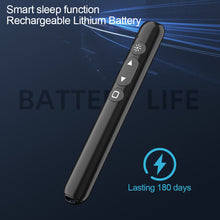 Load image into Gallery viewer, Multi-Function Wireless Laser Page Turning Pen USB Charging PPT Multimedia Function Projector Remote Control For Class Conference Speech
