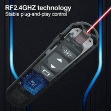 Load image into Gallery viewer, Multi-Function Wireless Laser Page Turning Pen USB Charging PPT Multimedia Function Projector Remote Control For Class Conference Speech
