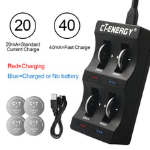Load image into Gallery viewer, 1PC 4Slot Button Lithium Battery Intelligent Battery Charger 3.6V For LIR2032/2025/2016/1632/1620/2477/2430/2440/2450
