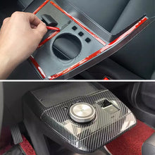 Load image into Gallery viewer, Carbon Fiber Car Center Console Cover Trim Gear ShiftsPanel Frame Sticker for MG4 EV Mulan F19A 2023 ABS
