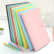 Load image into Gallery viewer, A4 Multi-Layer Folder Dutton File Bag File Bag Candy Color Five Grid Organ Bag Large Capacity Korean Simple Office Stationery
