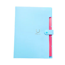 Load image into Gallery viewer, A4 Multi-Layer Folder Dutton File Bag File Bag Candy Color Five Grid Organ Bag Large Capacity Korean Simple Office Stationery
