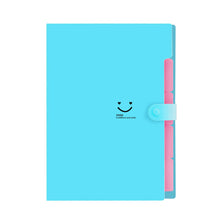 Load image into Gallery viewer, A4 Multi-Layer Folder Dutton File Bag File Bag Candy Color Five Grid Organ Bag Large Capacity Korean Simple Office Stationery
