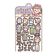 Load image into Gallery viewer, Dress Up Girls Stickers Cartoon Princess Change Clothes DIY Kawaii Toys Children Birthday Party Decoration
