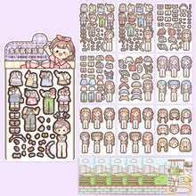 Load image into Gallery viewer, Dress Up Girls Stickers Cartoon Princess Change Clothes DIY Kawaii Toys Children Birthday Party Decoration

