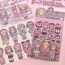 Load image into Gallery viewer, Dress Up Girls Stickers Cartoon Princess Change Clothes DIY Kawaii Toys Children Birthday Party Decoration
