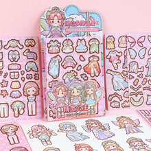 Load image into Gallery viewer, Dress Up Girls Stickers Cartoon Princess Change Clothes DIY Kawaii Toys Children Birthday Party Decoration
